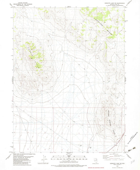 1982 Goshute Lake, NV - Nevada - USGS Topographic Map