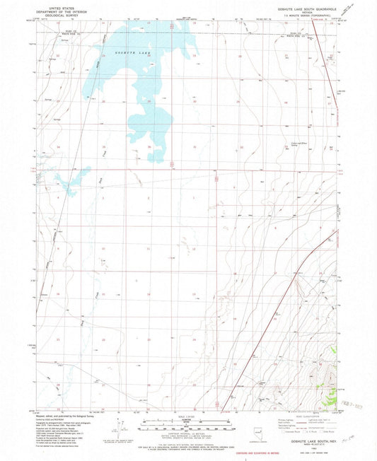 1982 Goshute Lake South, NV - Nevada - USGS Topographic Map