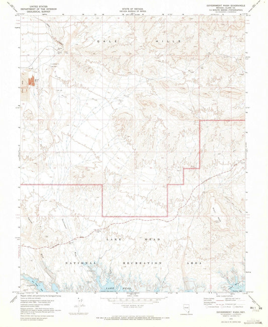 1970 Government Wash, NV - Nevada - USGS Topographic Map
