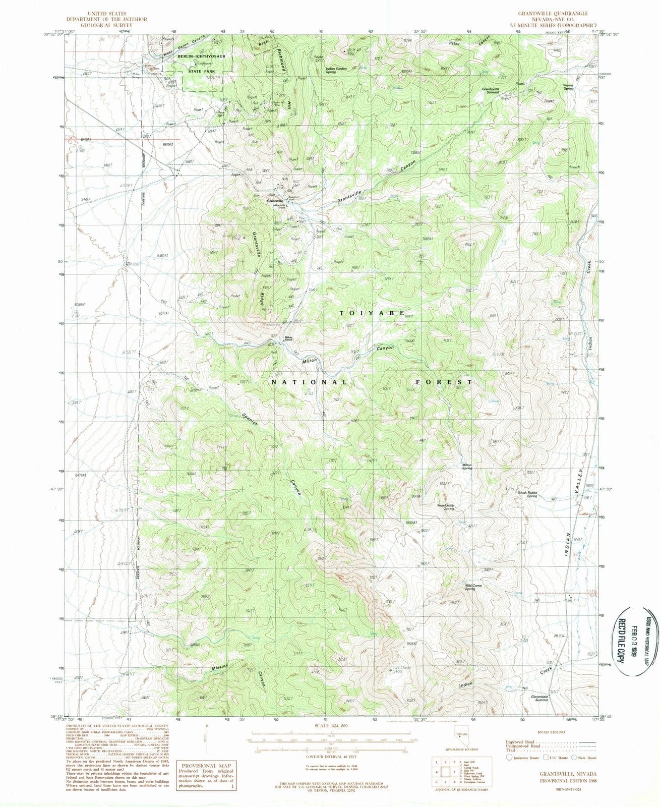 1988 Grantsville, NV - Nevada - USGS Topographic Map