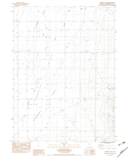 1983 Gumboot Lake, NV - Nevada - USGS Topographic Map
