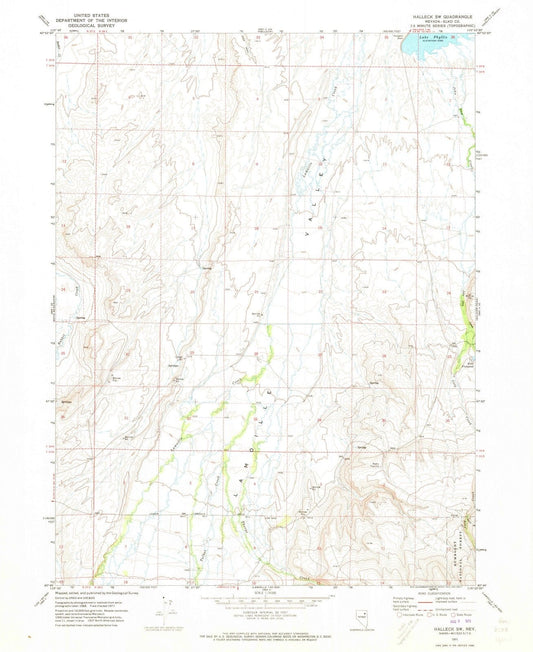 1971 Halleck, NV - Nevada - USGS Topographic Map