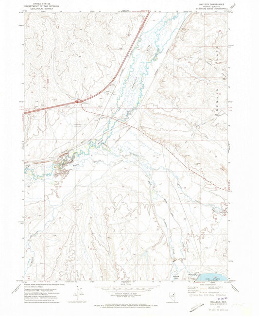 1971 Halleck, NV - Nevada - USGS Topographic Map v2