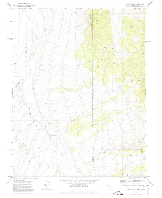1972 Hamlin Well, NV - Nevada - USGS Topographic Map