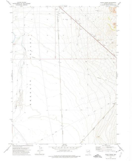 1971 Hardy Creek, NV - Nevada - USGS Topographic Map