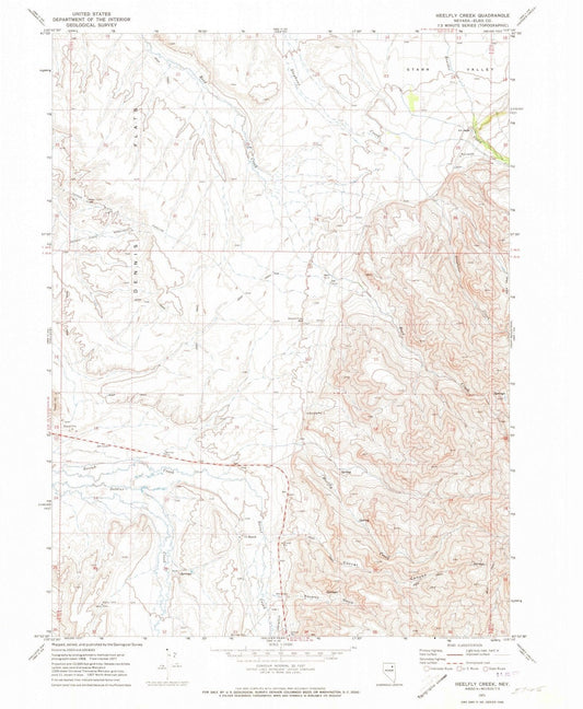 1971 Heelfly Creek, NV - Nevada - USGS Topographic Map