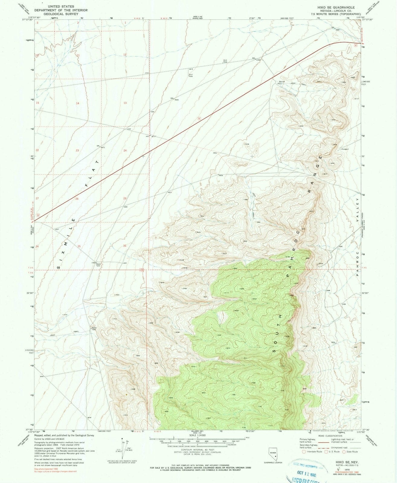 1970 Hiko, NV - Nevada - USGS Topographic Map v2