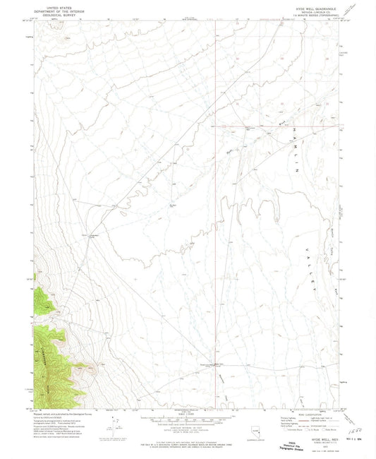 1972 Hyde Well, NV - Nevada - USGS Topographic Map