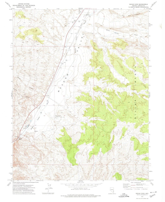 1972 Indian Cove, NV - Nevada - USGS Topographic Map