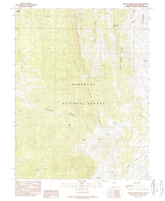 1990 Indian Garden MTN, NV - Nevada - USGS Topographic Map