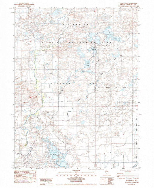 1985 Indian Lakes, NV - Nevada - USGS Topographic Map