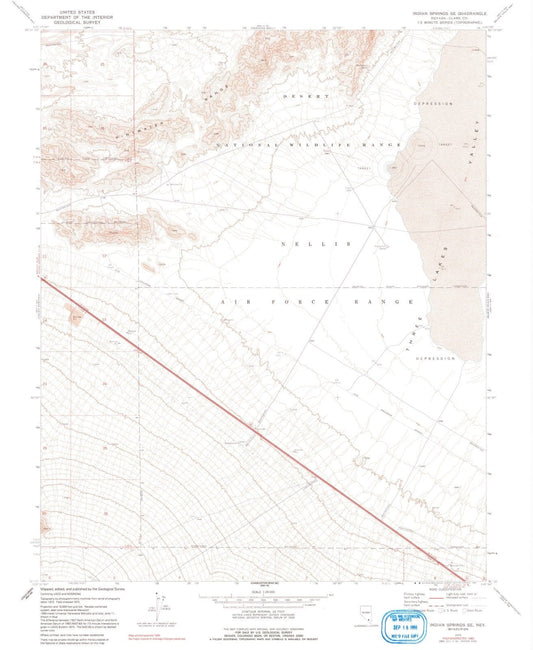 1973 Indian Springs, NV - Nevada - USGS Topographic Map v2
