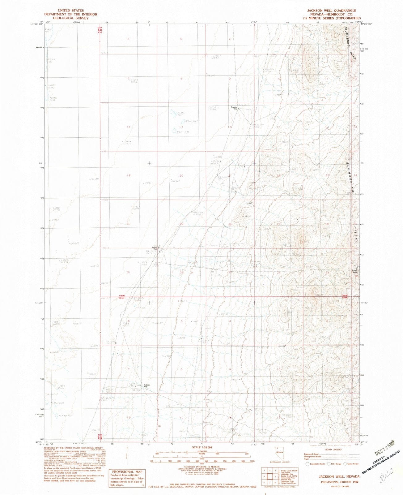 1982 Jackson Well, NV - Nevada - USGS Topographic Map