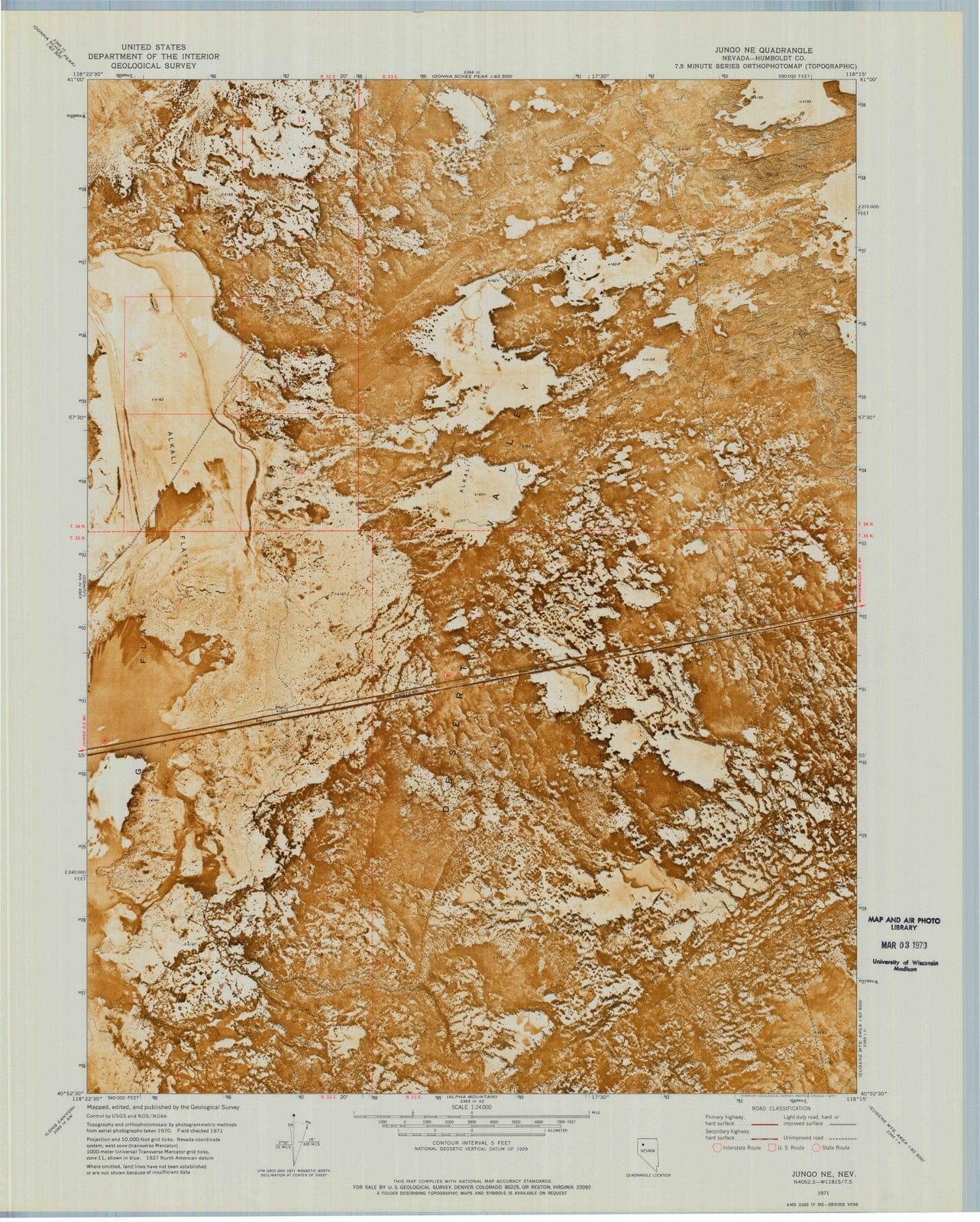 1971 Jungo, NV - Nevada - USGS Topographic Map