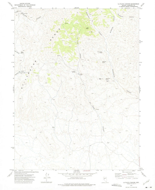 1972 La Plata Canyon, NV - Nevada - USGS Topographic Map