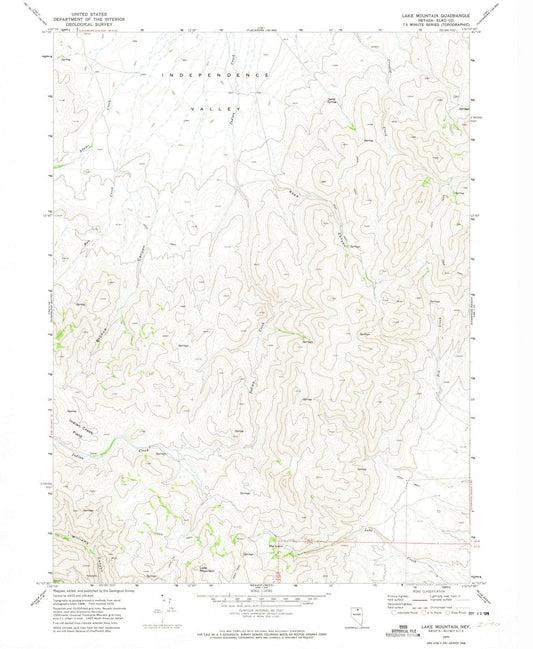 1970 Lake Mountain, NV - Nevada - USGS Topographic Map