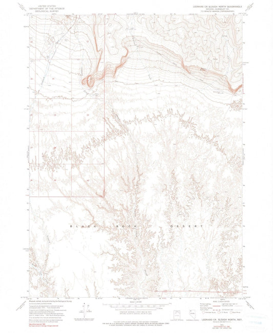 1972 Leonard Cr. Slough North, NV - Nevada - USGS Topographic Map