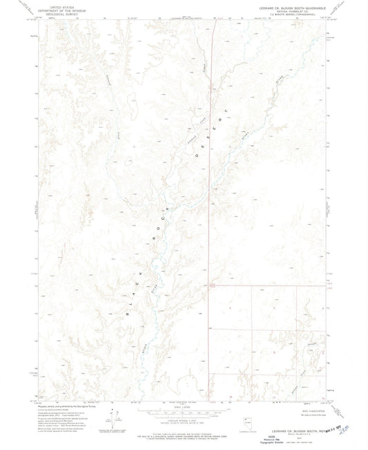 1972 Leonard Cr. Slough South, NV - Nevada - USGS Topographic Map