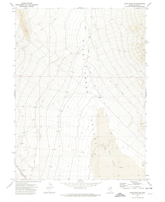 1971 Leppy Peak, NV - Nevada - USGS Topographic Map
