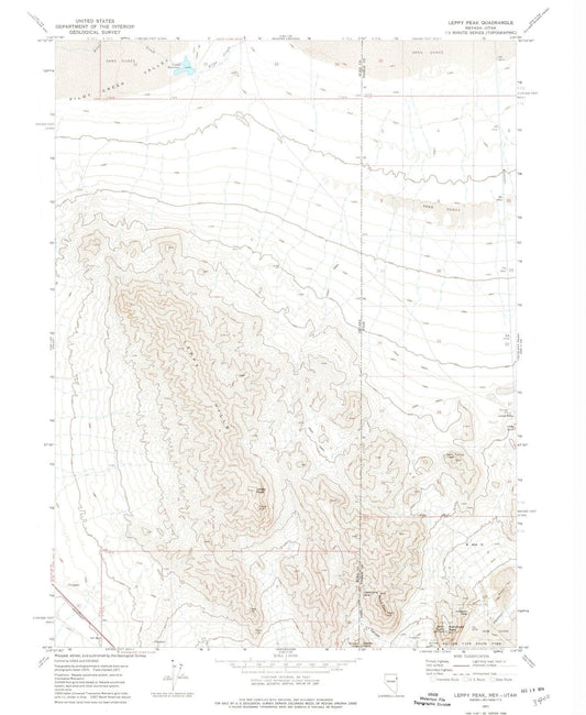 1971 Leppy Peak, NV - Nevada - USGS Topographic Map v2