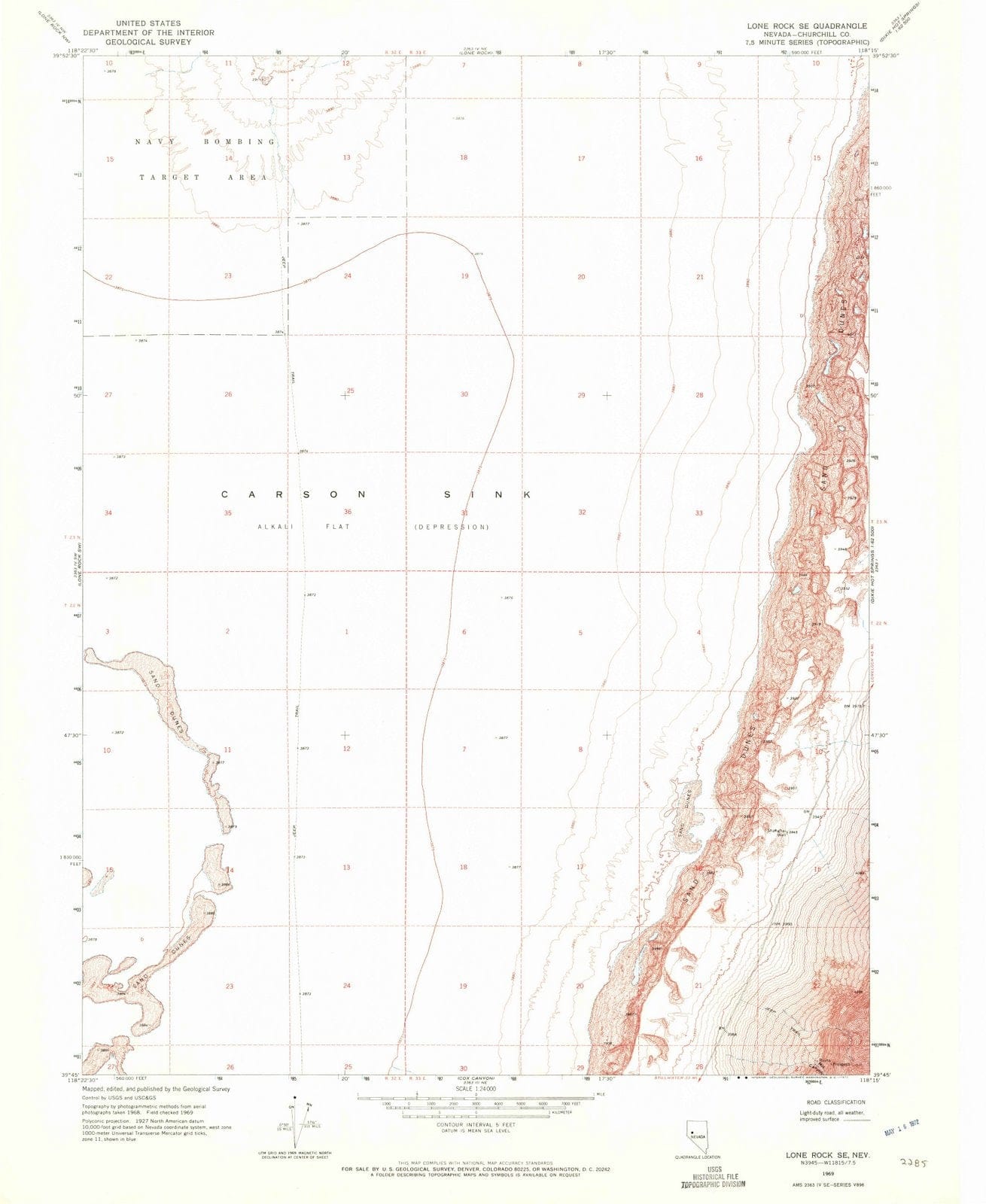 1969 Lone Rock, NV - Nevada - USGS Topographic Map v2