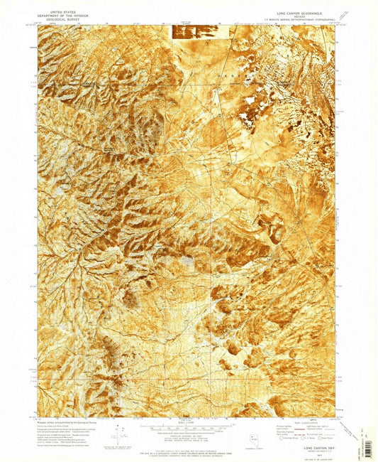 1971 Long Canyon, NV - Nevada - USGS Topographic Map