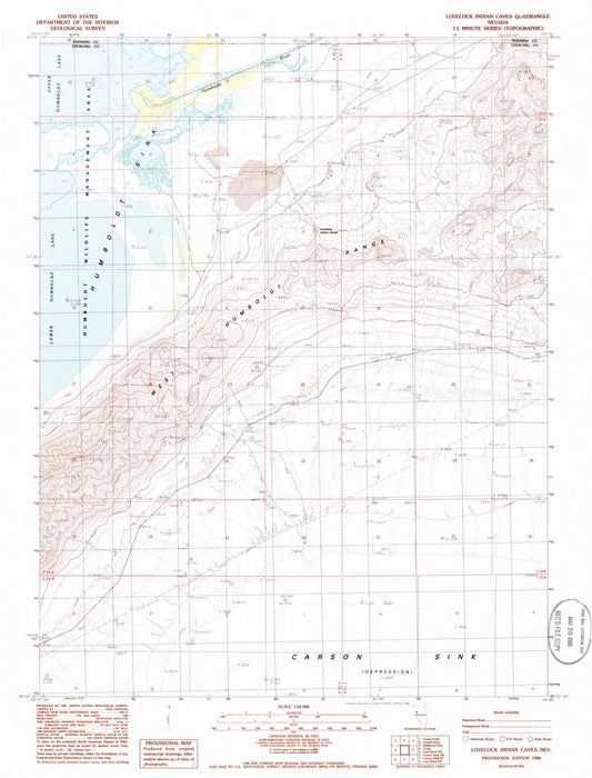 1986 Lovelock Indian Caves, NV - Nevada - USGS Topographic Map
