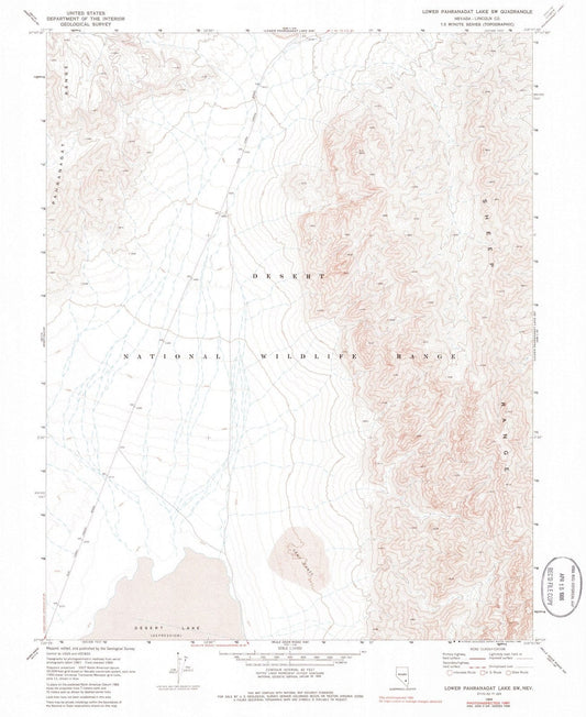 1969 Lower Pahranagat Lake, NV - Nevada - USGS Topographic Map v3