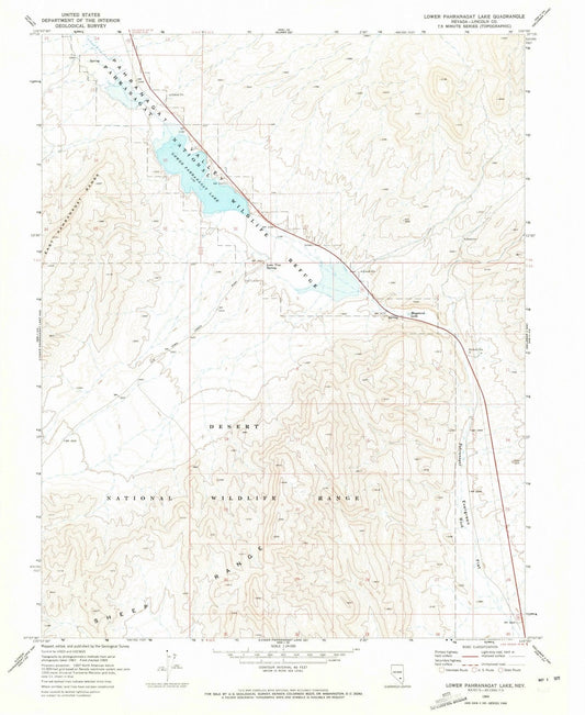 1969 Lower Pahranagat Lake, NV - Nevada - USGS Topographic Map v4