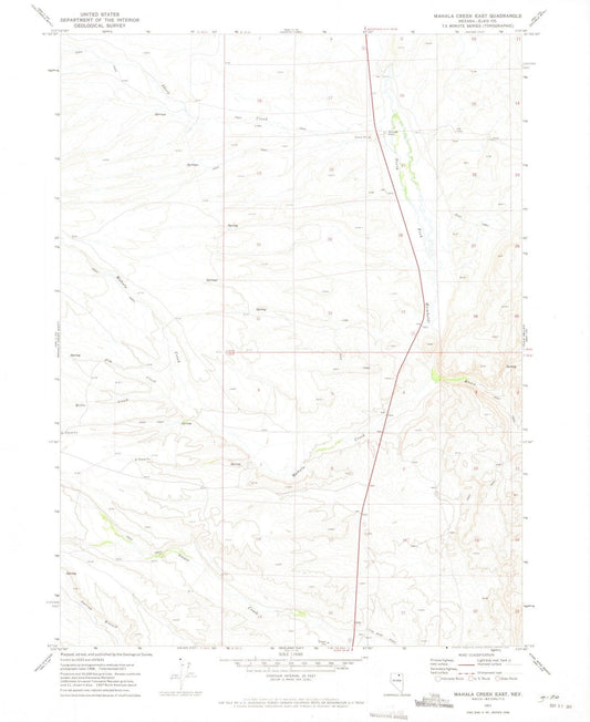 1971 Mahala Creek East, NV - Nevada - USGS Topographic Map