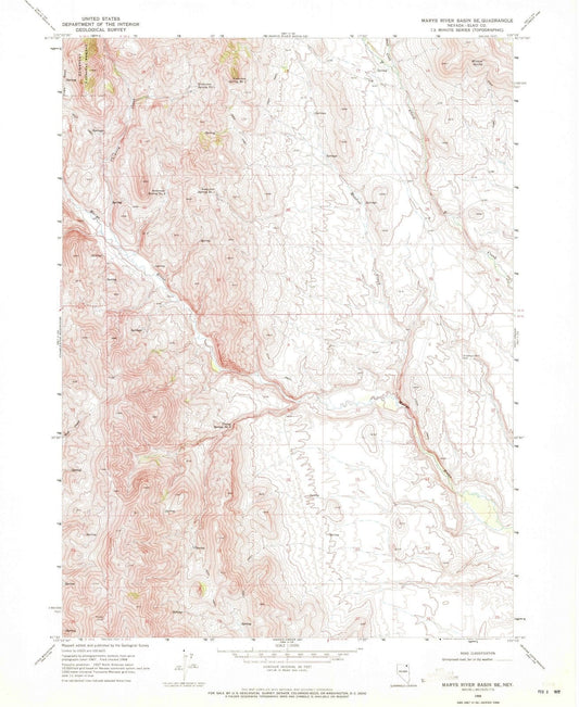 1968 Marys River Basin, NV - Nevada - USGS Topographic Map v3