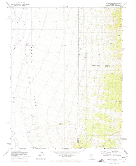1972 Miller Wash, NV - Nevada - USGS Topographic Map