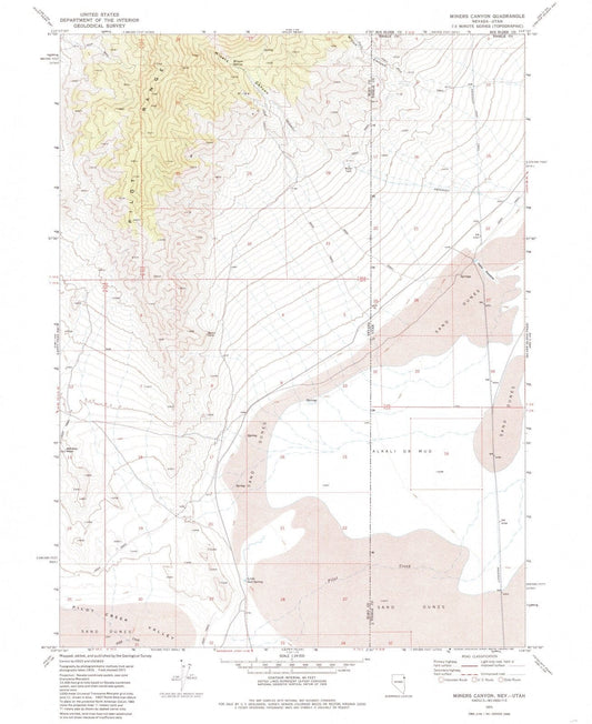 1971 Miners Canyon, NV - Nevada - USGS Topographic Map