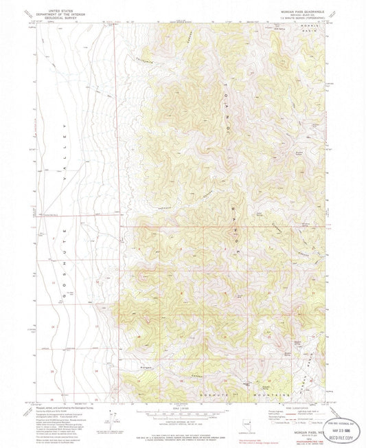 1972 Morgan Pass, NV - Nevada - USGS Topographic Map