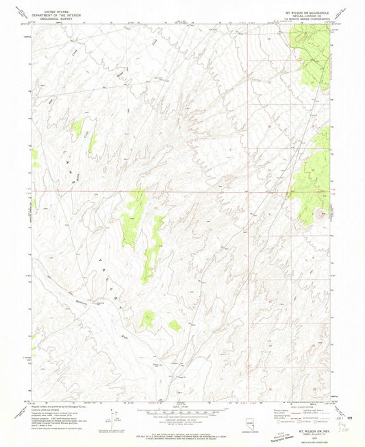 1970 Mt. Wilson, NV - Nevada - USGS Topographic Map