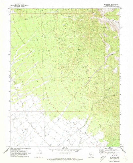 1970 Mt. Wilson, NV - Nevada - USGS Topographic Map v2