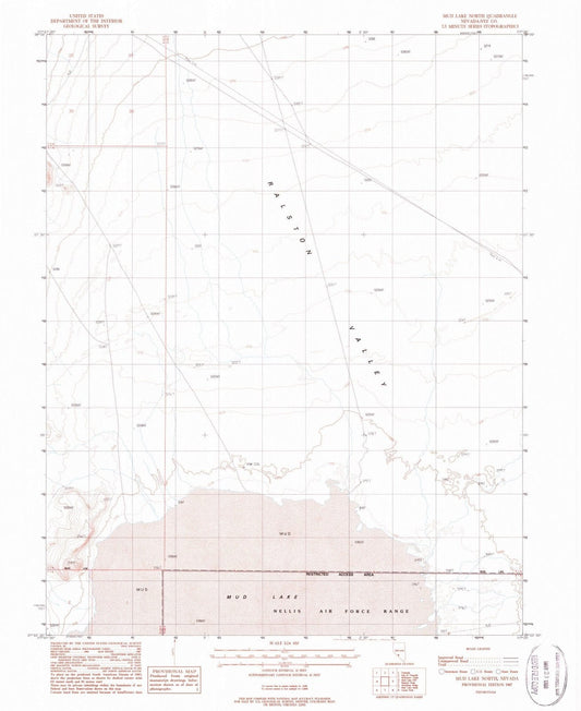 1987 Mud Lake North, NV - Nevada - USGS Topographic Map