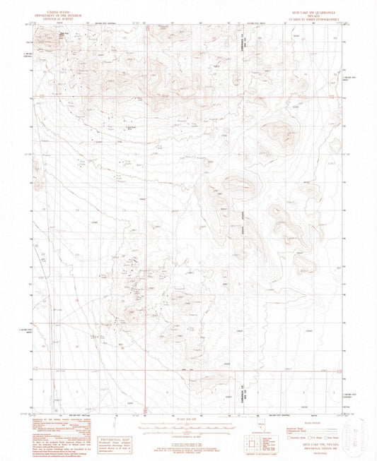1987 Mud Lake, NV - Nevada - USGS Topographic Map