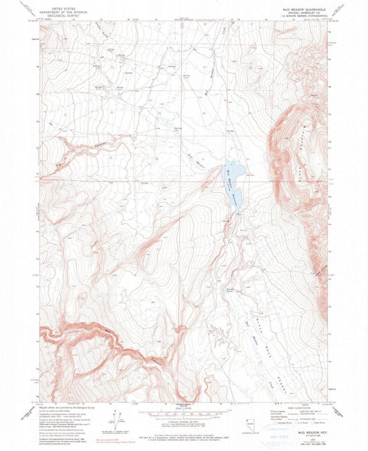 1972 Mud Meadow, NV - Nevada - USGS Topographic Map