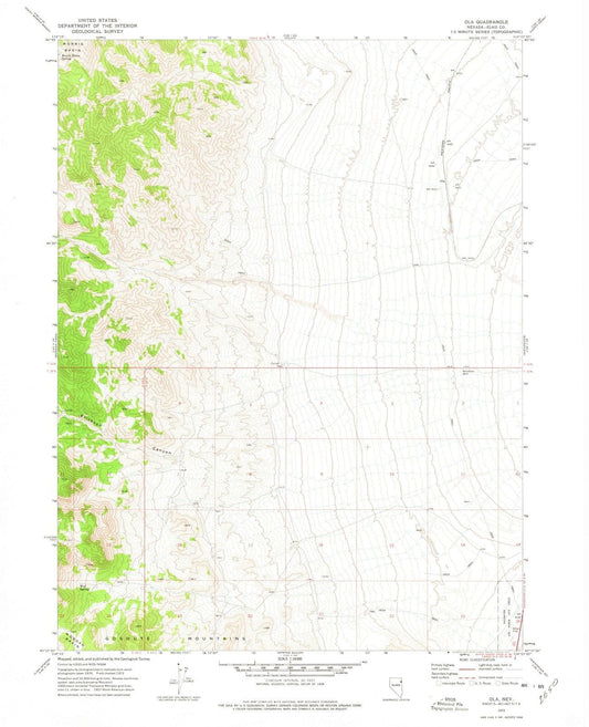 1972 Ola, NV - Nevada - USGS Topographic Map