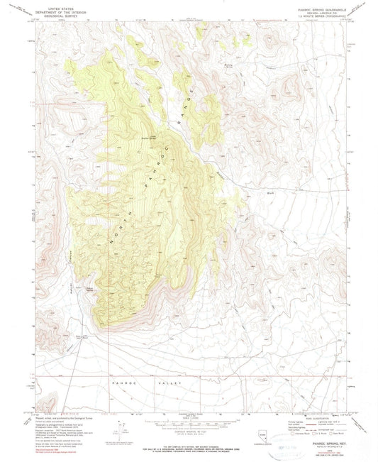 1970 Pahroc Spring, NV - Nevada - USGS Topographic Map v3