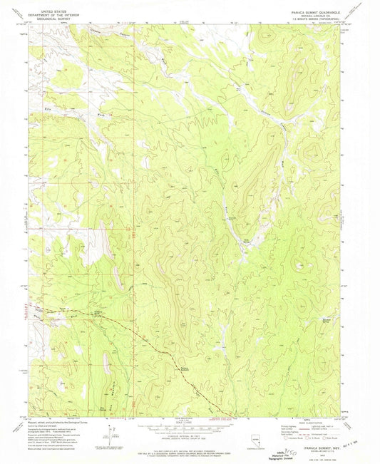 1972 Panaca Summit, NV - Nevada - USGS Topographic Map