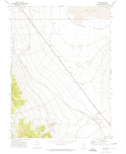 1971 Pilot, NV - Nevada - USGS Topographic Map