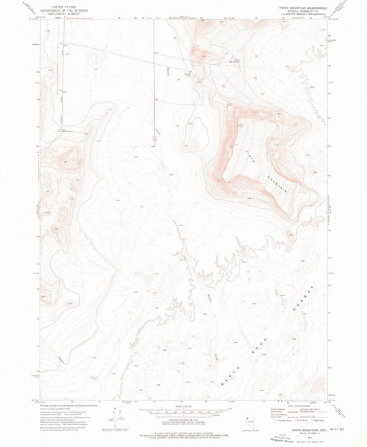 1972 Pinto Mountain, NV - Nevada - USGS Topographic Map