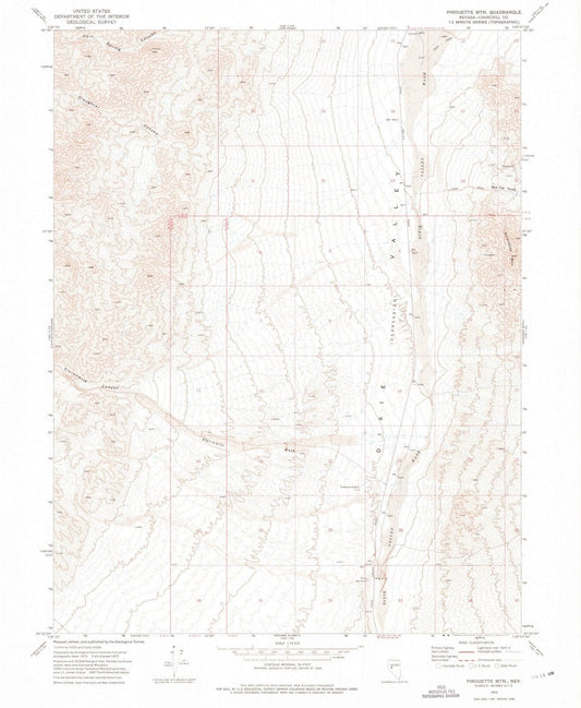 1972 Pirouette MTN, NV - Nevada - USGS Topographic Map
