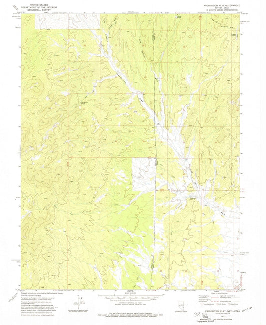 1972 Prohibition Flat, NV - Nevada - USGS Topographic Map