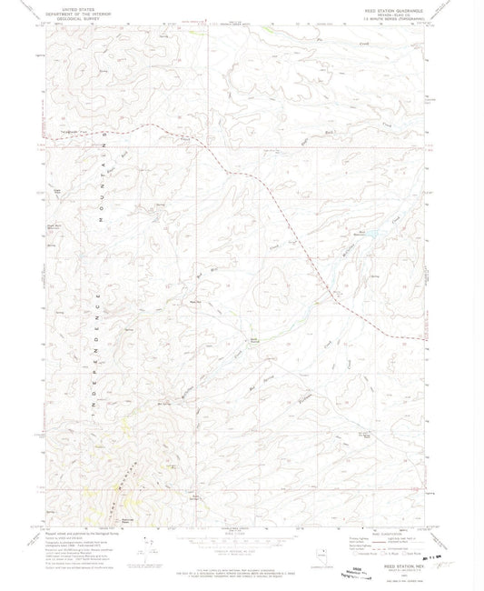 1971 Reed Station, NV - Nevada - USGS Topographic Map
