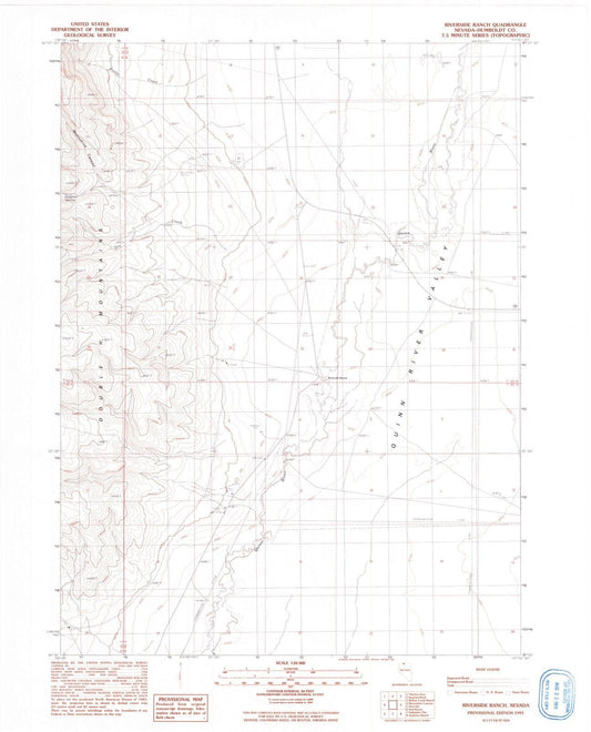 1991 Riverside Ranch, NV - Nevada - USGS Topographic Map
