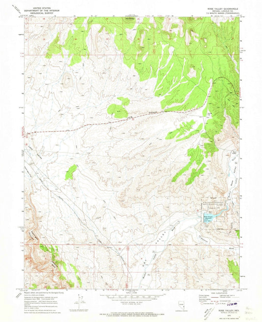 1970 Rose Valley, NV - Nevada - USGS Topographic Map