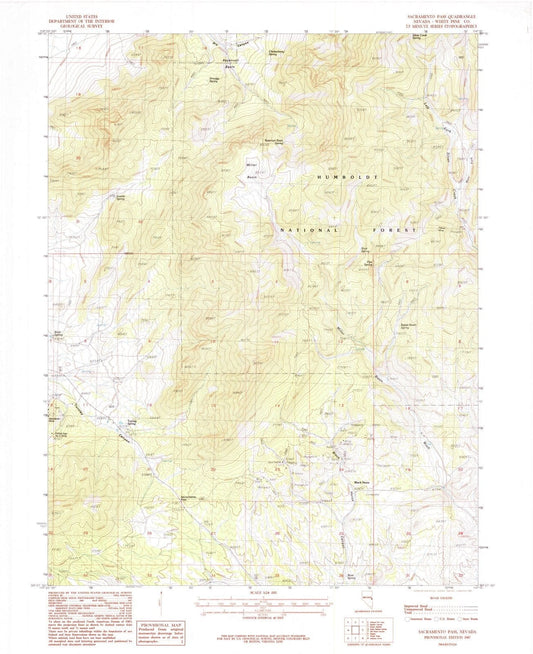 1987 Sacramento Pass, NV - Nevada - USGS Topographic Map